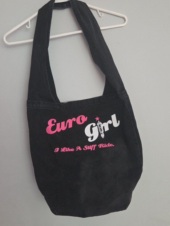Authentic Pigment Handbags - Euro Girl European Car Enthusiast Racing Canvas Tote Bag Spark Plug 'Stiff Ride'
